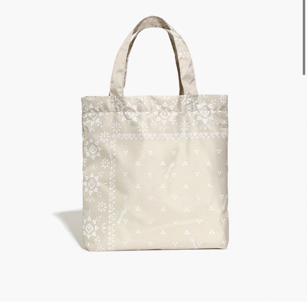 Madewell Beige Bandana-Print Tote Bag - Women's Everyday Carry